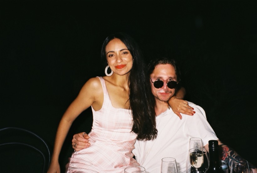 Brittany and Deklan together in a warm evening photograph.